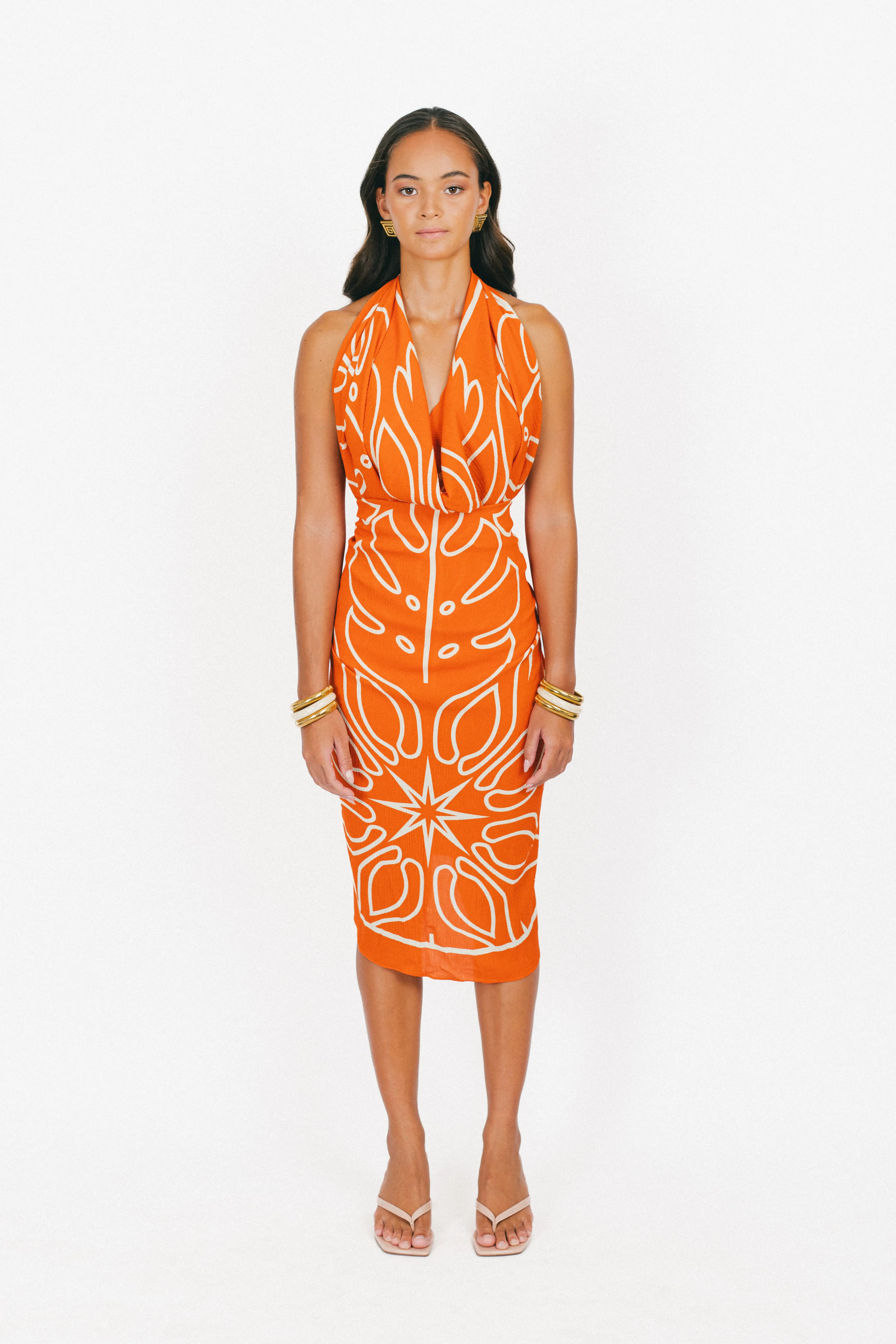 Long pareo ape orange
