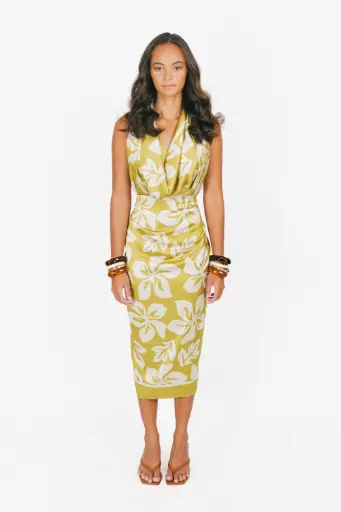 Long pareo tipanie matcha