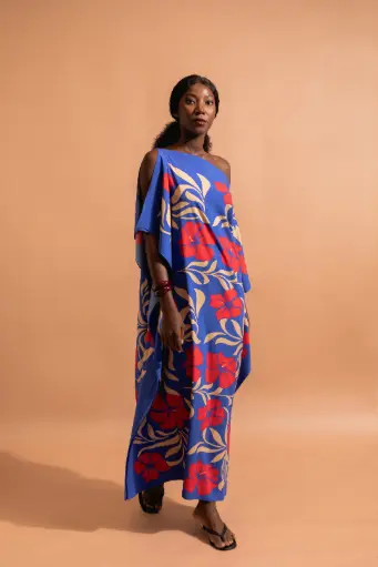 Long Terehe dress - Deep Blue